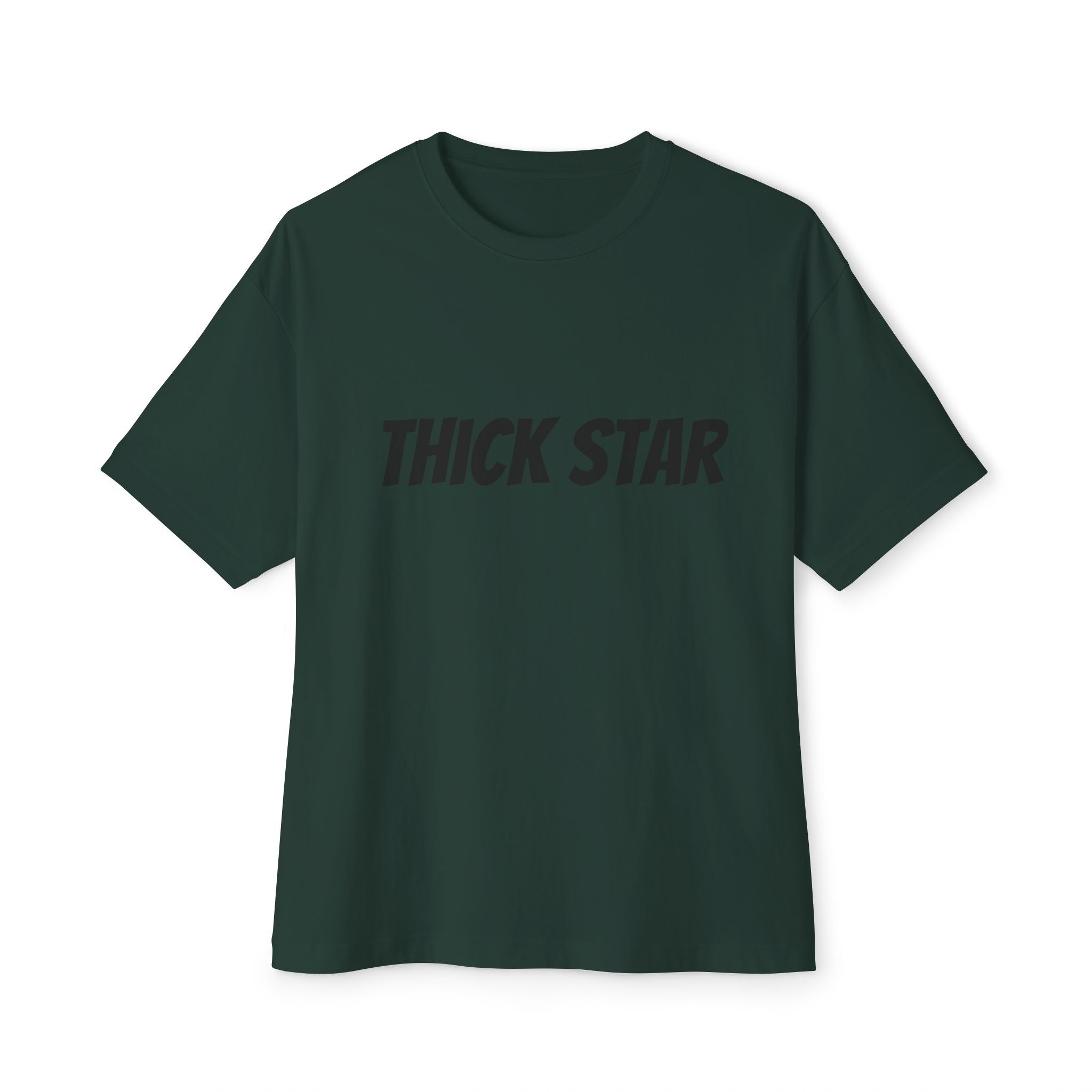Thick Star Boxy Tee — Minimal Graphic Oversized T-Shirt