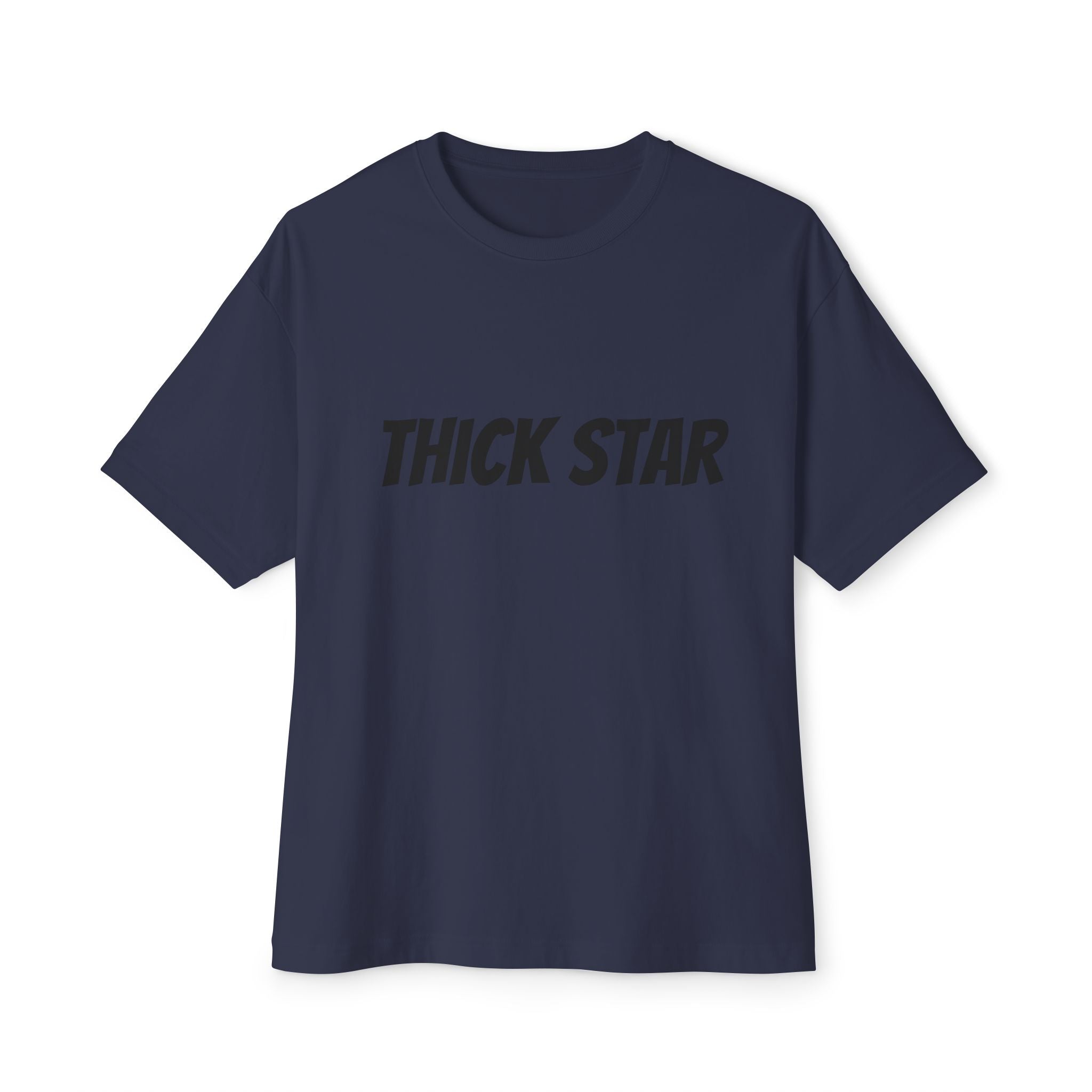 Thick Star Boxy Tee — Minimal Graphic Oversized T-Shirt