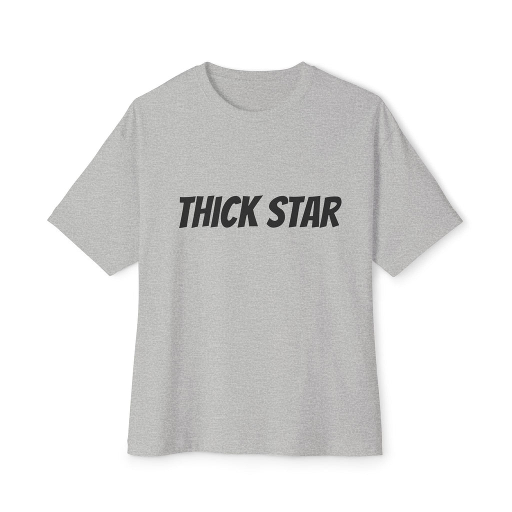 Thick Star Boxy Tee — Minimal Graphic Oversized T-Shirt