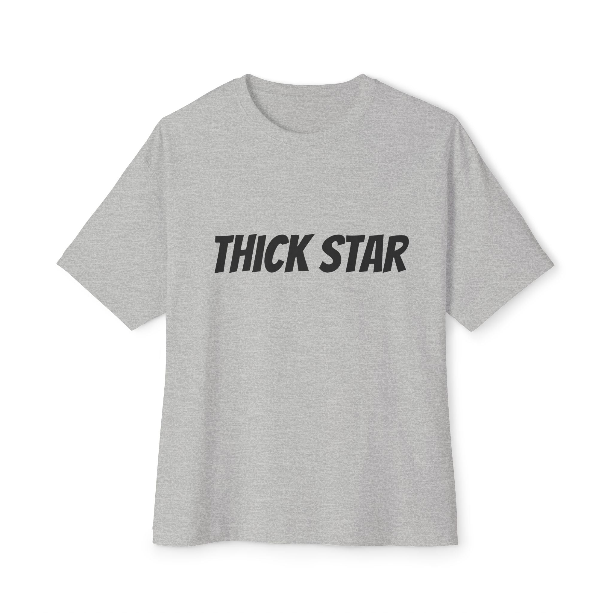 Thick Star Boxy Tee — Minimal Graphic Oversized T-Shirt