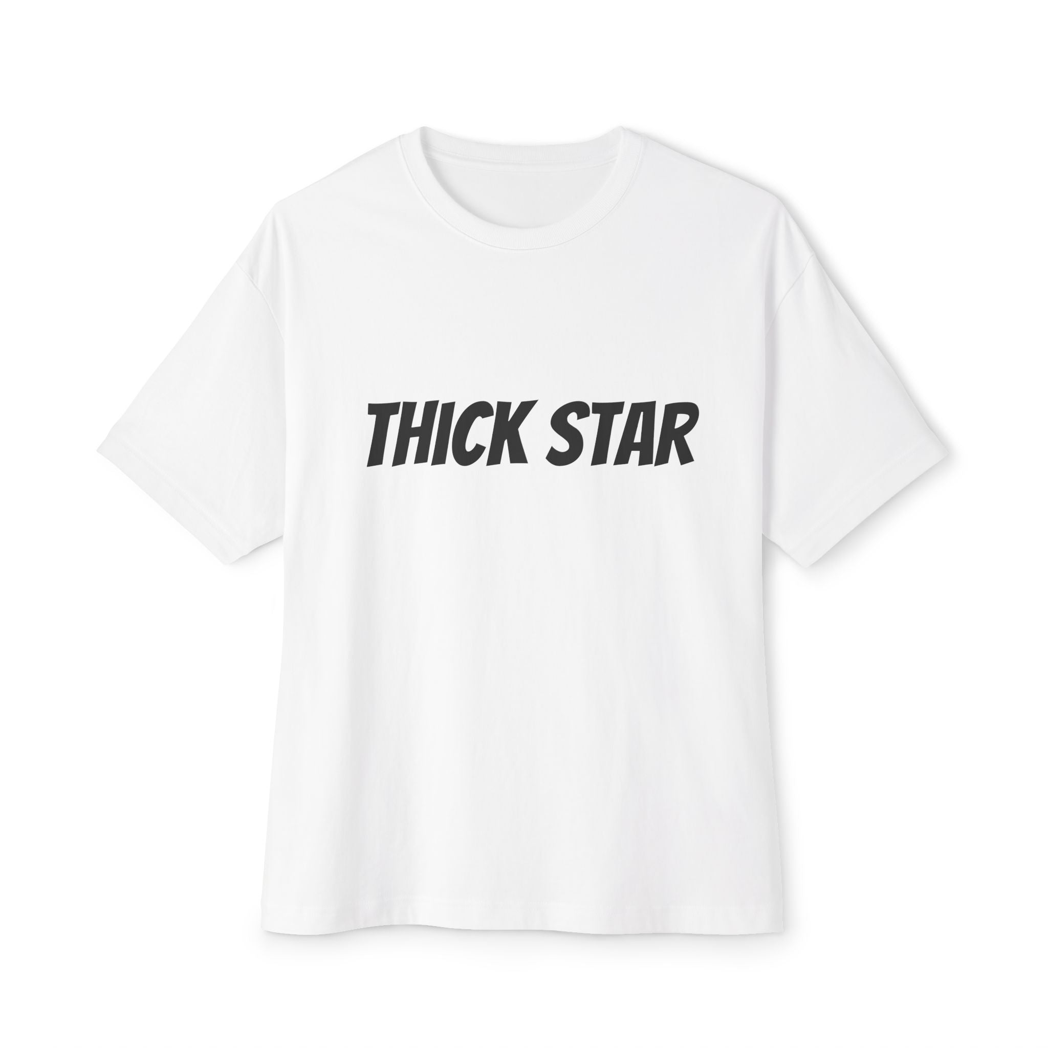 Thick Star Boxy Tee — Minimal Graphic Oversized T-Shirt